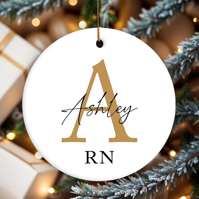 Personalized Registered Nurse Ornament, Nursing Graduation Ornament for Medical Students, Grad Gifts for Women Daughter Mom Friends, Rn Gifts for Nurse, Custom Rn Christmas Ornaments 2025