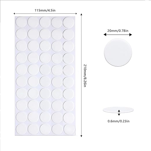 Adhesive Stick dots Two-Sided Sided Mounting Putty Stick Tack for Wall Hanging Crafts Balloons Festival Party Decorations,Clean Removable(0.78"*0.78"-500)
