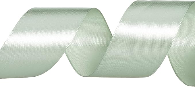 ATRBB 25 Yards 1-1/2 inch Wide Satin Ribbon Perfect for Wedding,Handmade Bows and Gift Wrapping(Sage Green)