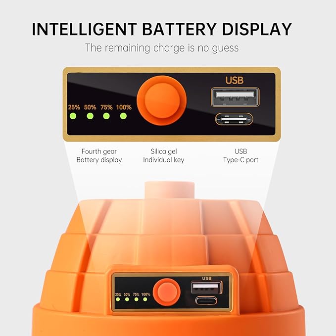 Rechargeable Portable LED Camping Lantern,3000LM,10000mAh PowerBank, LED Tent Lights for Camping,Essential Waterproof Camping Light for Hiking, Camping Essentials,Hurricane Power Outage Lanterns