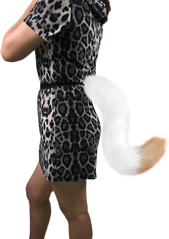 Faux Fur Fox Costume Tail Cosplay Halloween Christmas Party Costume One Size