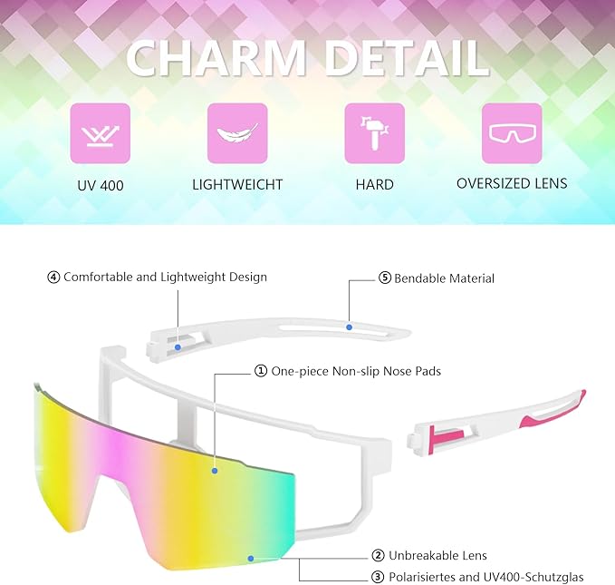 IKTOD 3 Pack Polarized Running Sunglasses for Women Mens Sunglasses UV Protection for Cycling Baseball Fishing