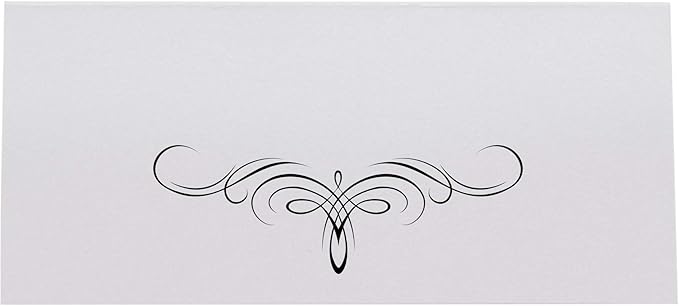 Decadent Flourish Printable Place Cards, Black (Choose Color), Set of 60 (10 Sheets), Laser & Inkjet Printers - Wedding, Party, Dinner, and Special Events - Made in the USA