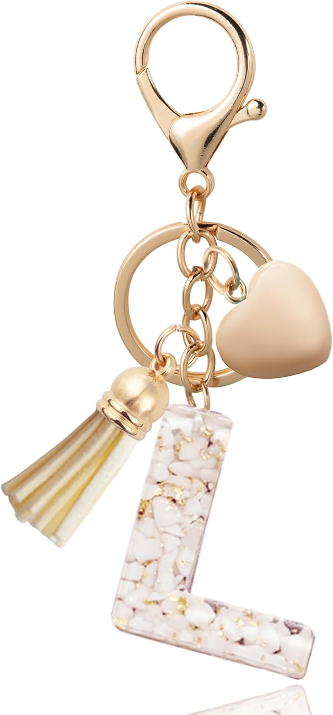 Initial Letter Keychain, Butterfly Keychain Cute Resin, Initial Keychain Backpack Charms, Key chain for Women, Girls