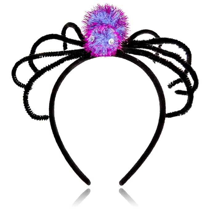 Halloween Headbands, Purple Spider Hairband Halloween Accessories for Cosplay Woman Man (Purple)