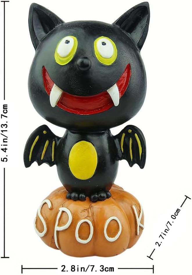 Halloween Figurines Pumpkin Bat Figurine Statue Decoration