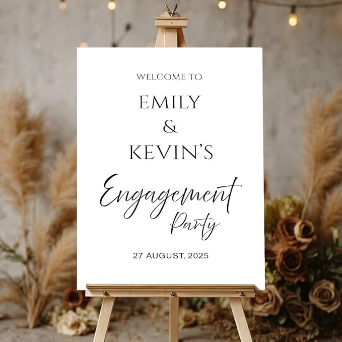 Engagement Party Sign, Engagement Party Welcome Sign, We're Engaged Decorations, Engaged Signs, Personalized Engagement Welcome Poster