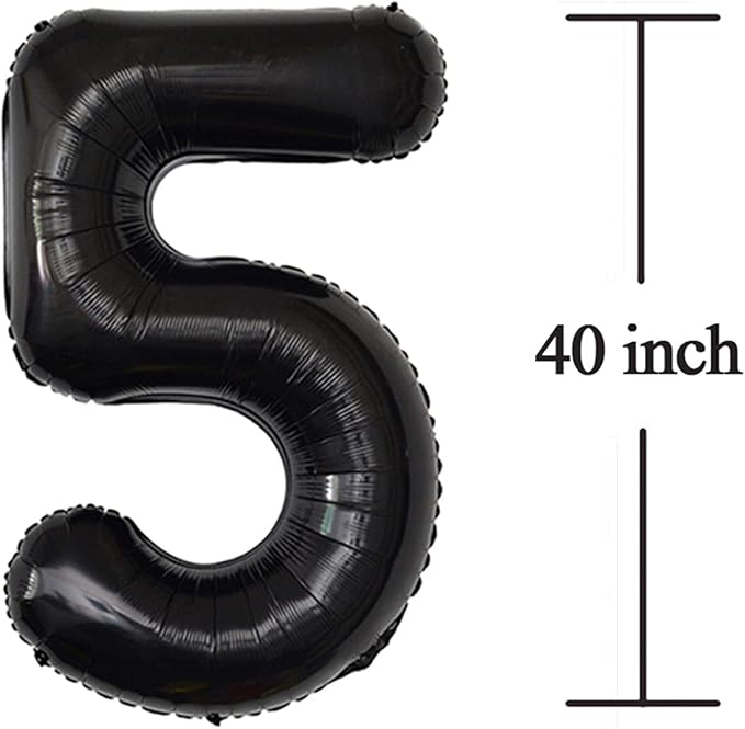 Black 50 Number Balloons Giant Jumbo Number 50 Foil Mylar Balloons for Women Men 50th Birthday Party Supplies 50 Anniversary Events Decorations