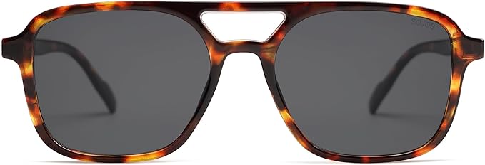 SOJOS Retro Aviator Sunglasses for Women Men,Trendy Rectangle Womens Mens Shades Sun Glasses SJ2202