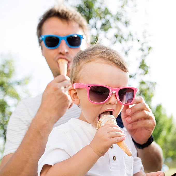 Pibupibu Kids Neon Colors Party Favor Supplies Unisex Sunglasses Pack of 8
