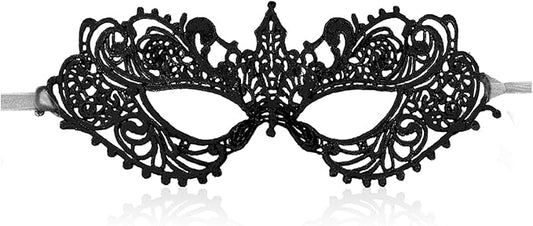Erythem Masquerade Mask for Women, Venetian Lace Masquerade Mask for Halloween Mardi Gras Costume Party, Fit for Adult