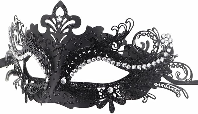 Coolwife Couples Masquerade Masks Metal Venetian Mardi Gras Party Evening Prom Costume Mask