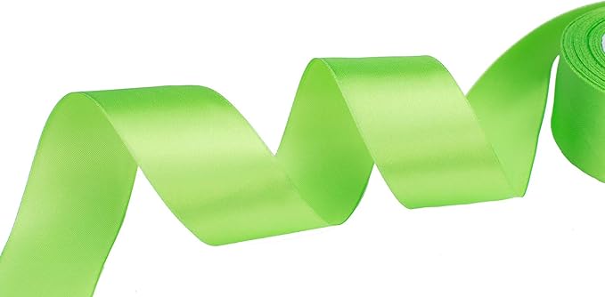 ATRBB 25 Yards 1-1/2 inch Wide Satin Ribbon Perfect for Wedding,Handmade Bows and Gift Wrapping(Apple Green)
