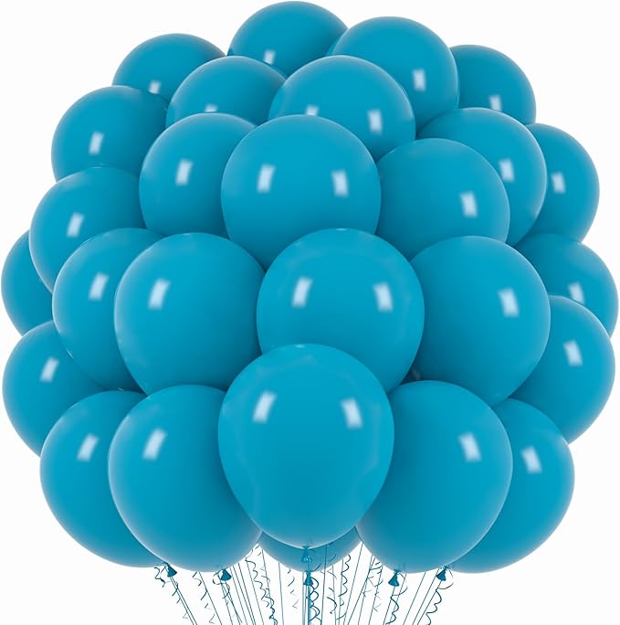 Peacock Blue Balloons, 66pack 12inch Teal Blue Latex Party Balloons for Wedding, Birthday, Graduation, Bridal Shower, Baby Shower, Gender Reveal, Anniversary Party Decorations