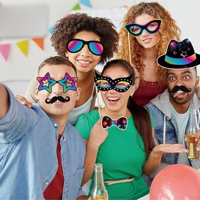 New Year’s Photo Booth Props 2026 – Pack of 29, New Year’s Eve Party Supplies 2026 | New Year’s Eve Photo Booth Props 2026 | Happy New Year Decorations 2026 Props