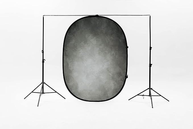 Kate Collapsible Backdrop Pop Up Photo Backdrops Grey Portable Background for Portrait Photography, for Video, for Live Stream, 5x6.5ft