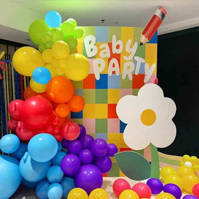 Rainbow Balloon Arch Kit, 166Pcs 18 12 10 5 inch Colorful Latex Balloons Garland for Birthday Baby Shower Wedding Engagement Anniversary Mother's Day Party Decorations