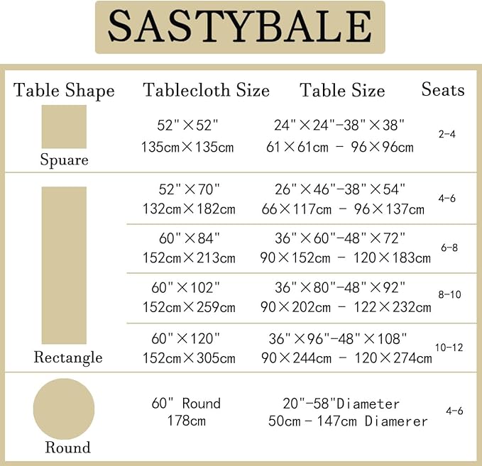 SASTYBALE Christmas Jacquard Tablecloth Square Damask Fabric Table Cloth, Water Resistant & Wrinkle Free Polyester Table Cover for Kitchen Dining Tabletop Use (Square, 52" x 52" (2-4 Seats), Gold)