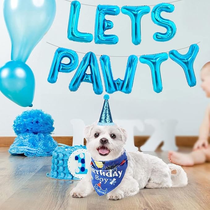 TONIFUL 52 Pieces 16 Inch Blue Letter A-Z Balloons,Custom Phrase Mylar Foil Alphabet Letter DIY Personalized Phrase Banner for Birthday Anniversary Celebration Graduation Party Supplies Decoration
