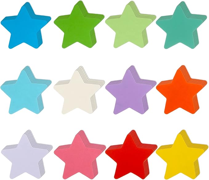 360 Assorted Color Paper Star Cut-Outs & Shapes - Accent Die-Cuts for Classroom Decor, Teachers, Kids DIY Craft Projects & Back to School Bulletin Board Decorations