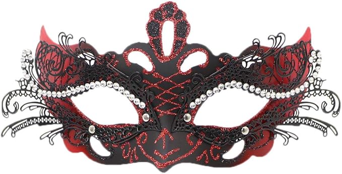 Coolwife Couples Masquerade Masks Metal Venetian Mardi Gras Party Evening Prom Costume Mask