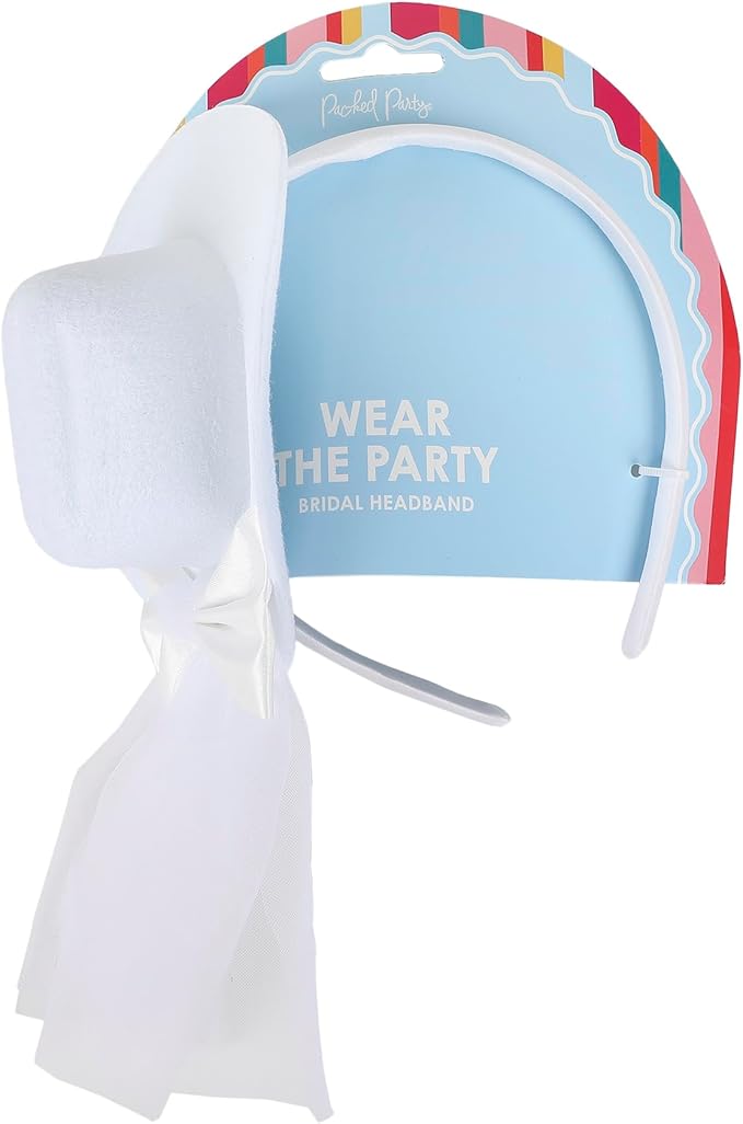 Packed Party Cowboy Hat & Veil Novelty Bridal Headband