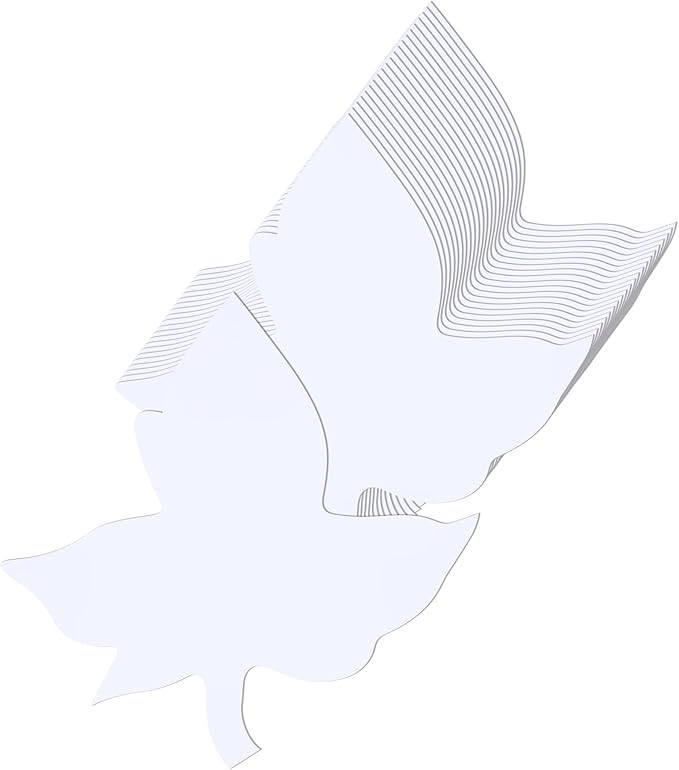 Hygloss Leaf Shape Paper Cut-Outs for Arts & Crafts-Many Creative Uses-Fall-Themed Activities-6.5 Inches-40 Pcs, White