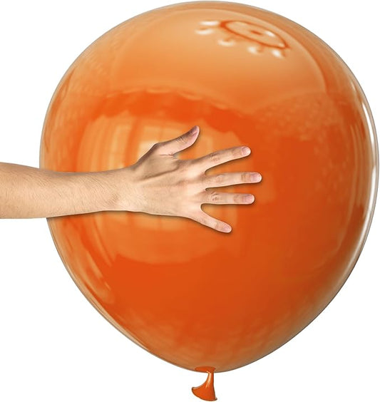 KAWKALSH Orange Big Balloons 32pcs, 18 Inch Large Latex Giant Heavy Duty Balloons for Birthday Wedding Baby Shower Decorations
