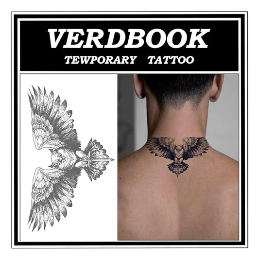 Waterproof Temporary Tattoos: 2-Sheet Tattoo Kit with Realistic Body Stickers, Semi-Permanent Tattoos for Adults Lasting 7-15 Days – Safe for Men & Women, Apex Glide one