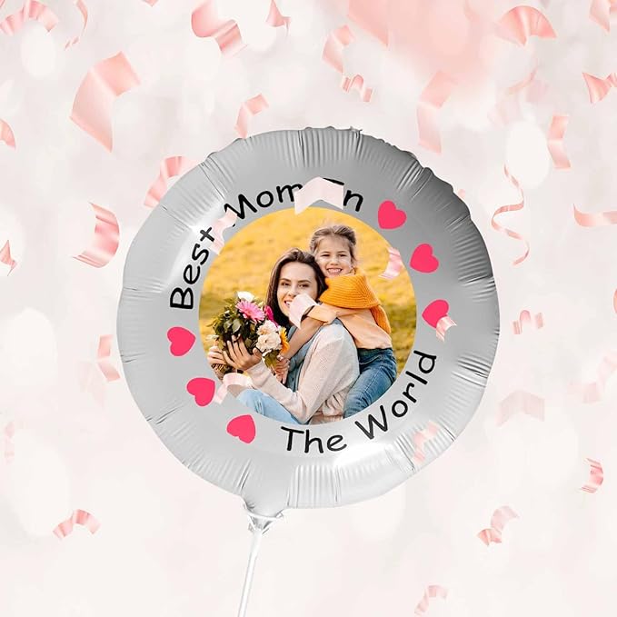 DIYKST Custom 18" Balloons with Logo Personalized Balloon with Photo Text Face on Balloon Design Your Own Balloons