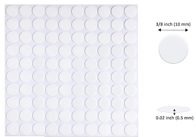 Adhesive Stick dots Two-Sided Sided Mounting Putty Stick Tack for Wall Hanging Crafts Balloons Festival Party Decorations,Clean Removable(0.39"*0.39"-500)