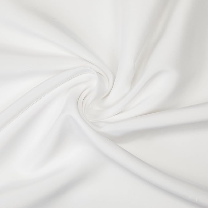 Gee Di Moda Fitted Tablecloth - 48 x 30 Inch White Fitted Table Cloth for 4 Foot Rectangle Table - Heavy Duty Washable Fabric - for 4 Ft Buffet Table Holiday Party Dinner Wedding & Trade Show
