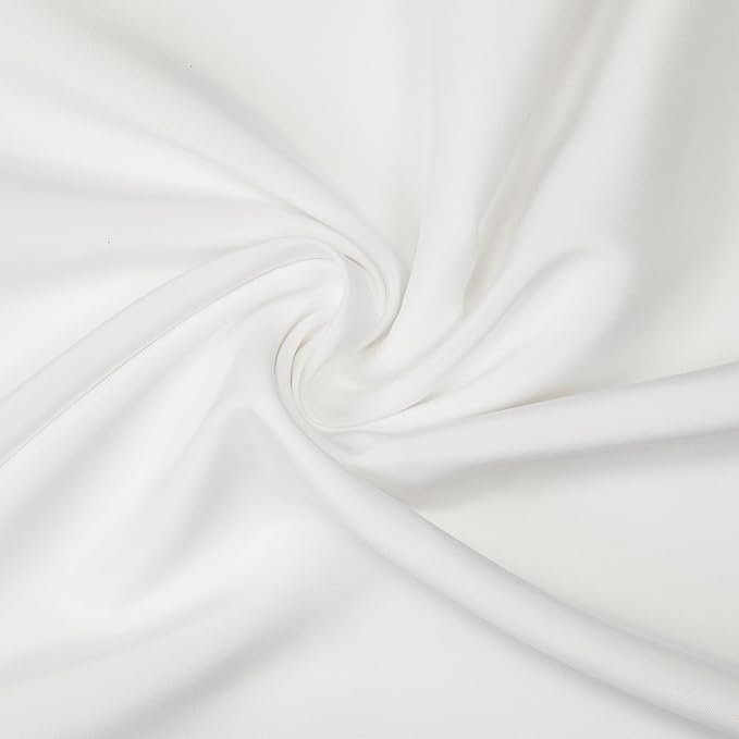 Gee Di Moda Fitted Tablecloth - 72 x 30 Inch White Fitted Table Cloth for 6 Foot Rectangle Table - Heavy Duty Washable Fabric - for 6 Ft Buffet Table Holiday Party Dinner Wedding & Trade Show