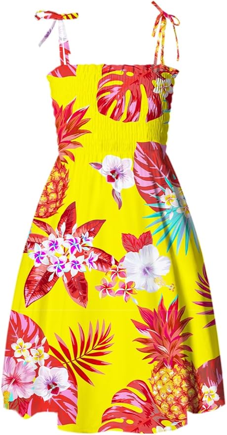 Cromoncent Matching Hawaiian Outfits for Family, Dad and Son Matching Luau Beach Tropical Shirts Mommy Daughter Tropical Sets