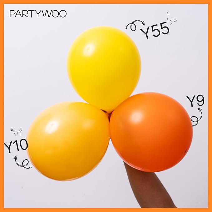 PartyWoo Orange Balloons 100 pcs 12 Inch Pumpkin for Thanksgiving Fall Balloons Halloween Little Cutie Baby Shower Birthday Graduation Party Decorations Orange-Y9
