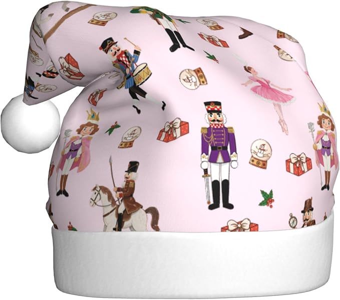 Christmas Santa Hat for Adults,Holiday Unisex Xmas Hat for New Year Party Headwear