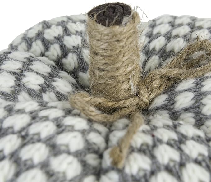 Knite Pumpkin Decor Set of 2 for Fall Harvest Thanksgiving Holiday Festivals 8x8x Ornamental Display