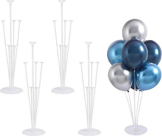 Balloon Stand Kit For Table - 4 Sets Balloon Sticks with Base For Birthday Graduation Party Decorations