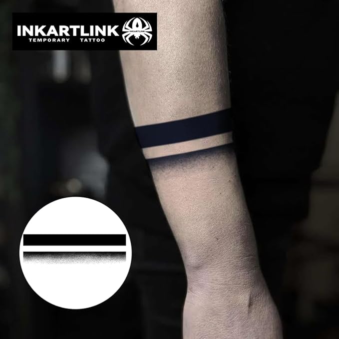 INKARTLINK semi-permanent temporary tattoos, realistic arm tattoos, waterproof and non-reflective, exquisite packaging, unique design (Armband 2)