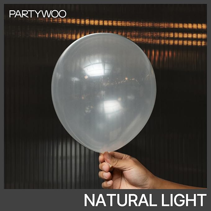 PartyWoo Clear Balloons 85 pcs Different Sizes of 18 12 10 5 Inch Transparent Bubble Latex Helium Balloon Arch Kit Garland for Graduation Wedding Baby Shower Birthday Party Decorations Clear-Y2