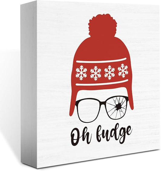 Christmas Vacation Themed Decor, Christmas Vacation Decorations for Home Bathroom, Funny Xmas Holiday Decor, Cute Xmas Holiday Movie Decorations 5 x 5 Inch