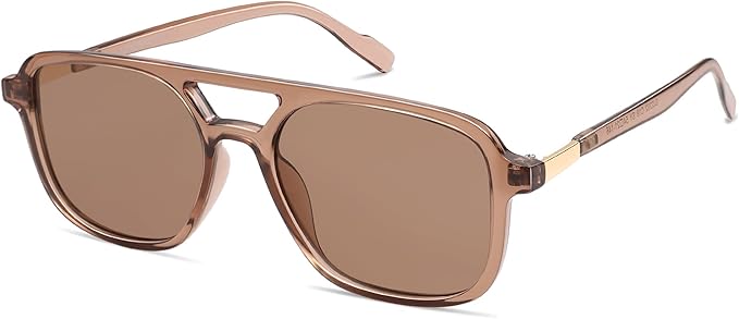 SOJOS Retro Aviator Sunglasses for Women Men,Trendy Rectangle Womens Mens Shades Sun Glasses SJ2202