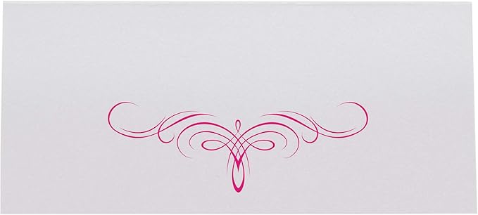 Decadent Flourish Printable Place Cards, Fuschia (Choose Color), Set of 60 (10 Sheets), Laser & Inkjet Printers - Wedding, Party, Dinner, and Special Events - Made in the USA