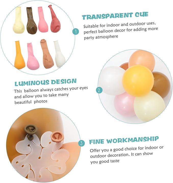 9 Sets Daisy Flower Balloon Party Decor Kit for Indoor Outdoor Use Pastel Birthday Wedding Shower Anniversary Charming Mixed Color Balloon DIY Supplies