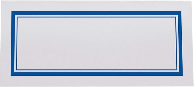 Double Line Border Place Cards, Royal Blue (Choose Color), Set of 60, Pre-cut and Scored - Wedding, Party, Dinner, and Special Events - Made in the USA