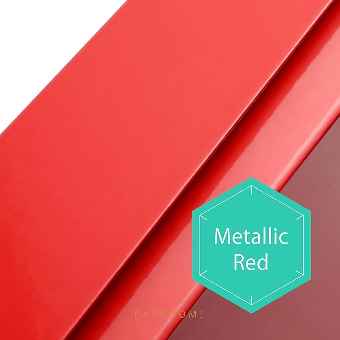 PACKHOME Christmas Gift Box 11.5x8x2.5 Inches, Sturdy Shirt Box with Magnetic Lid for Multiple Occasions (Glossy Red)