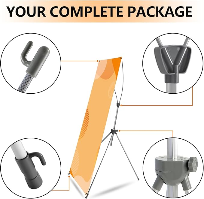 Custom Banner with X Stand for Business, 31.5" X 70.86" Banners and Signs customize with Carrying Bag, Outdoor and Indoor Display, Advertising, Portable Retractable Banner for Exhibitions & Events