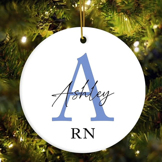 Personalized Registered Nurse Ornament, Nursing Graduation Ornament for Medical Students, Grad Gifts for Women Daughter Mom Friends, Rn Gifts for Nurse, Custom Rn Christmas Ornaments 2025