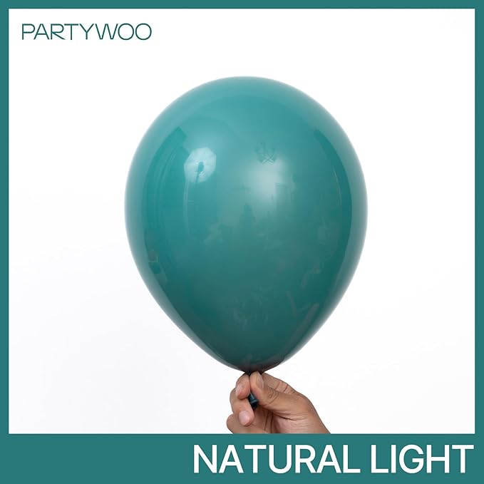 PartyWoo Slate Blue Balloons 50 pcs 12 Inch Dusty Blue Green Balloons for Graduation Baby Shower Wedding Birthday Under the Sea Gender Reveal Boho Party Decorations Blue-F22
