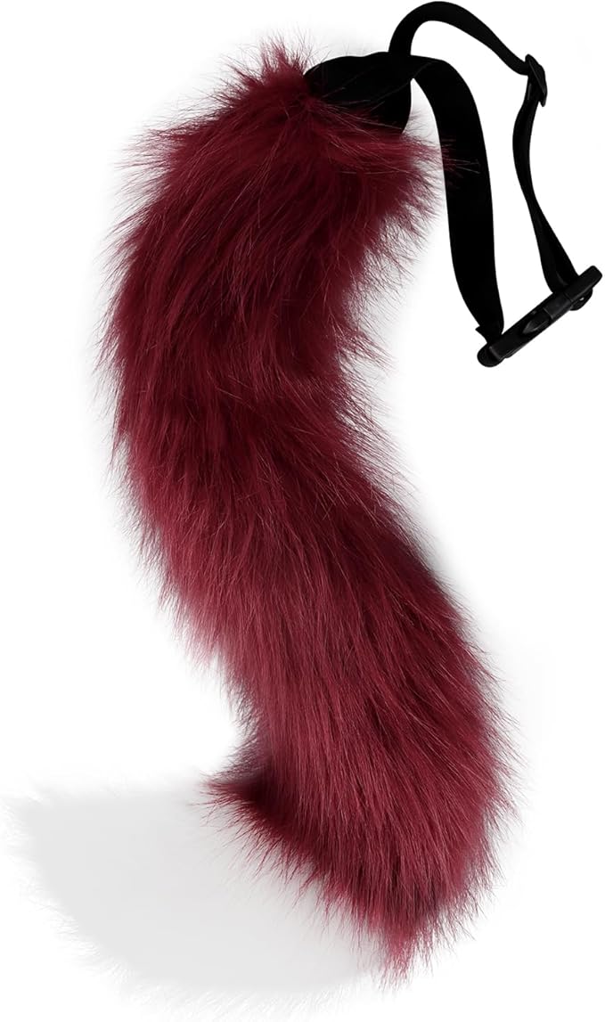 Faux Fur Fox Wolf Tail Animal Dog Furry Tails for Halloween Party Cosplay Accessory